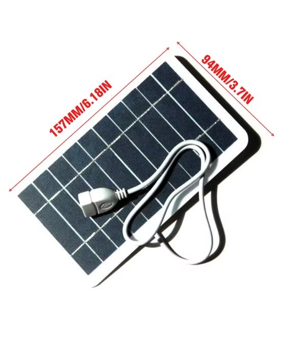 Mini Panou Solar Portabil EVNC - Panou Solar pentru Încărcare Baterie Externă, 5V/2W, Include Cablu USB [2]