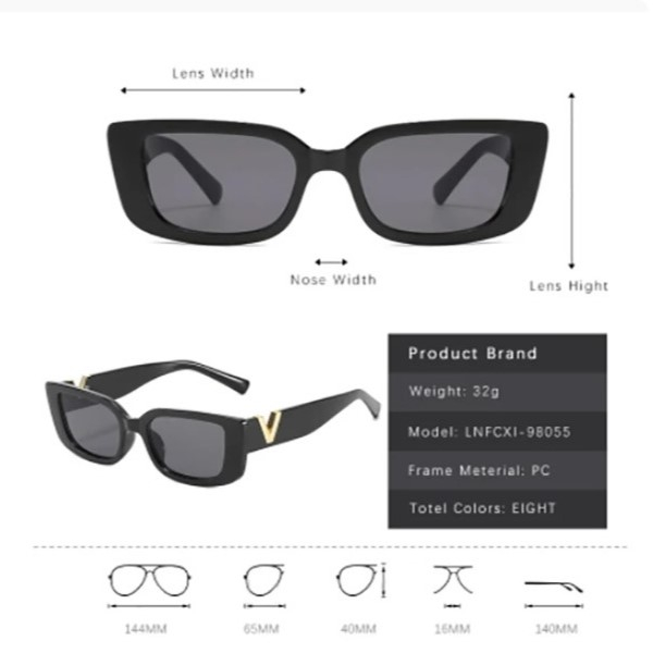 Ochelari de soare, EVNC, Retro Cool Small Frame, negru [3]