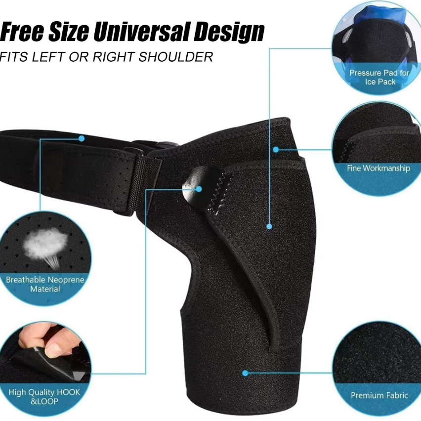 Orteza pentru umar, CRM, suport reglabil, unisex, pentru umarul stang sau drept, negru [4]
