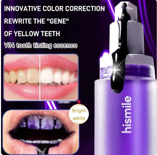 Pasta pentru albirea eficienta a dintilor , EVNC, Hismile V34, cu corectie de culoare violeta [5]