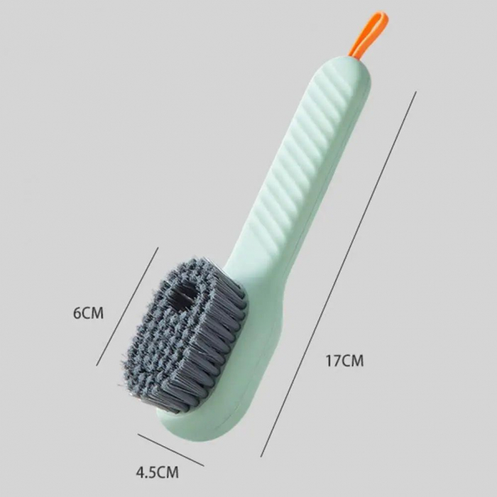 Perie pentru curatare cu recipient pentru detergent, ADM, Soft Bristles Brush, verde [4]