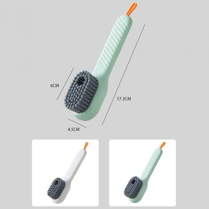 Perie pentru curatare cu recipient pentru detergent, ADM, Soft Bristles Brush, verde [7]