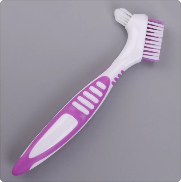 Periuță de dinți ergonomică EVNC Brush Effective Oral cu cap dublu - Mov [2]