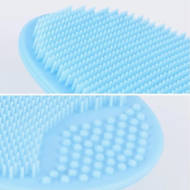 Pernuță din Silicon pentru Exfoliere și Curățare Piele – Face Scrubber, Verde [3]