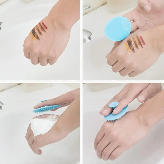 Pernuță din Silicon pentru Exfoliere și Curățare Piele – Face Scrubber, Verde [4]