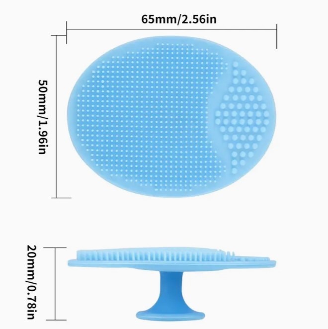 Pernuță din Silicon pentru Exfoliere și Curățare Piele – Face Scrubber, Verde [2]