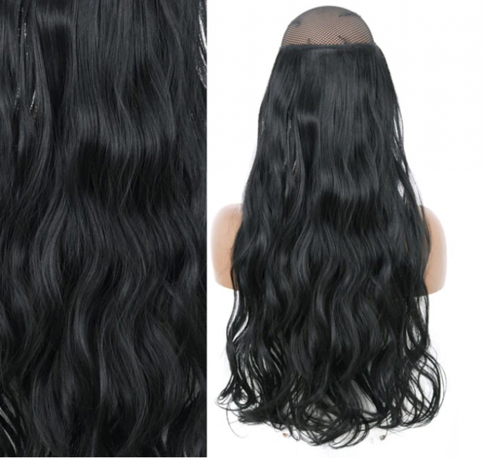 Peruca breton cu suvite laterale, EVNC, Cleopatra, brunet [2]