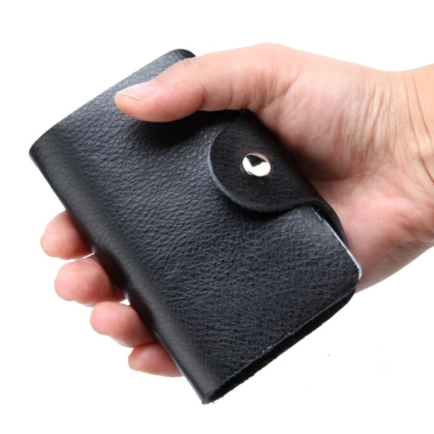 Portcard Organizator Slim, CRM, Unisex, Compact si Elegant, Negru [3]