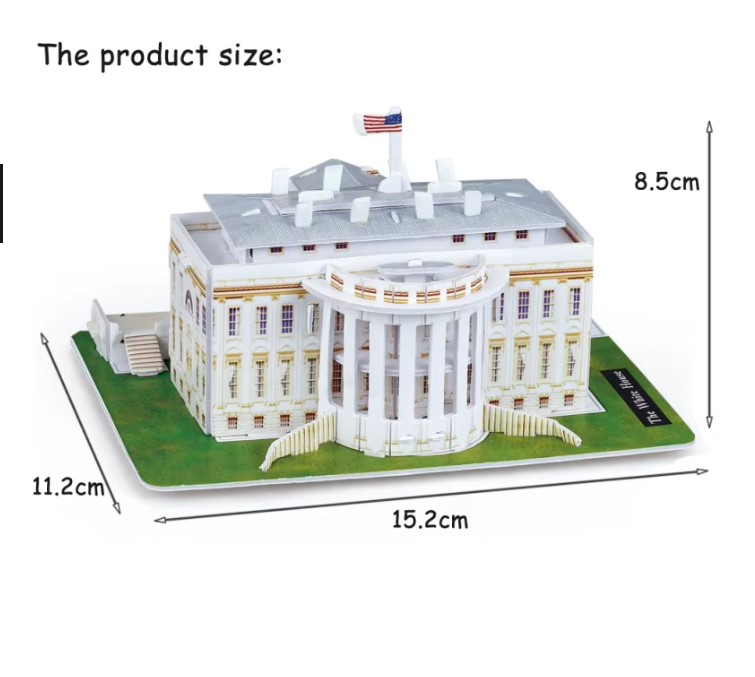 Puzzle 3D EVNC – Model Casa Albă | Construcție Arhitecturală DIY [2]
