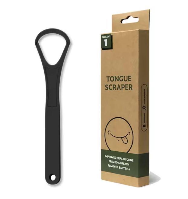 Racleta pentru limba din inox – Tongue Scraper, Cleaner Brush, ingrijire orala [1]