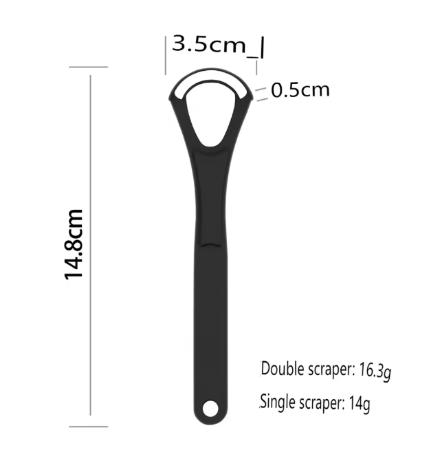 Racleta pentru limba din inox – Tongue Scraper, Cleaner Brush, ingrijire orala [4]