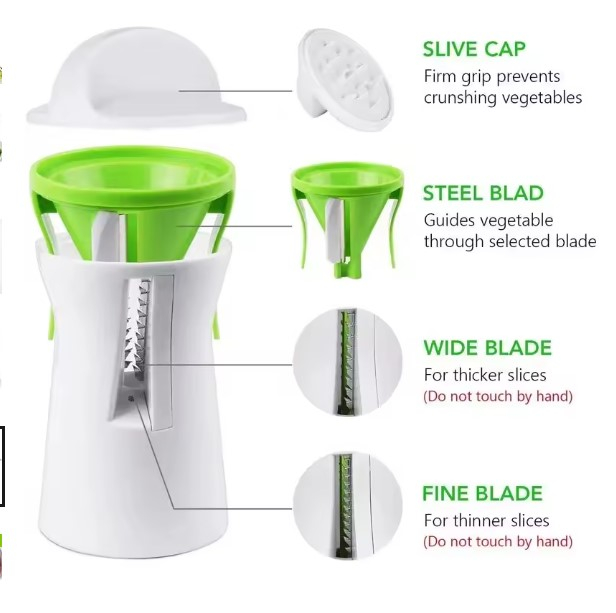 Răzătoare Multifuncțională EVNC – Spiralizer Vegetable | Creativitate în Bucătărie [6]