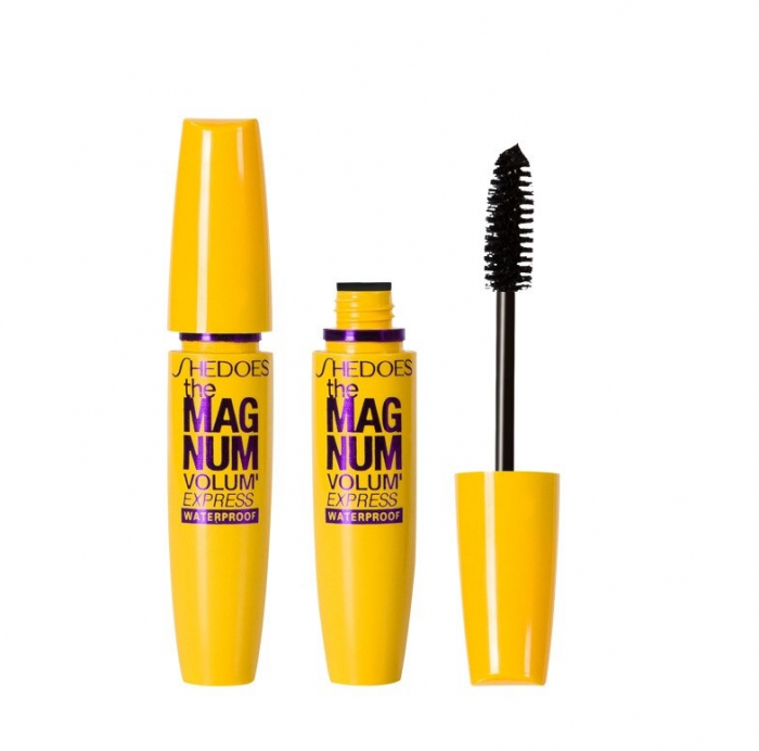 Mascara pentru volumul genelor, rezistent la apa, GMO, MagNum Volum 4D, negru [2]