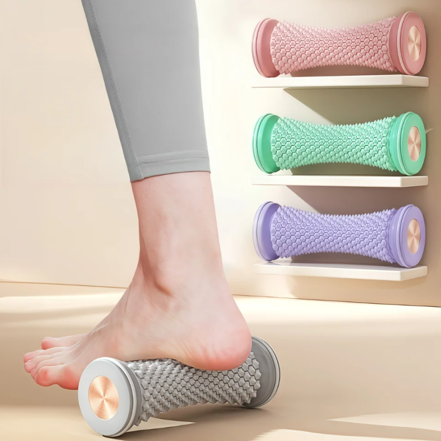 Rola masaj multifunctionala, CRM, pentru picioare si spate, reflexoterapie manuala, portabila, gri [2]