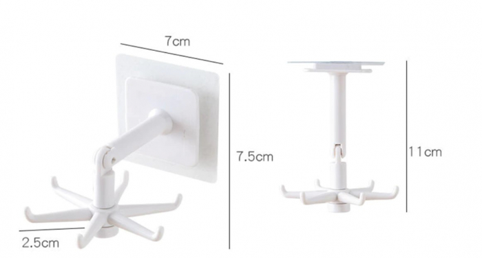Suport rotativ pentru ustensile de bucatarie, EVNC, Kitchen Storage, alb [2]