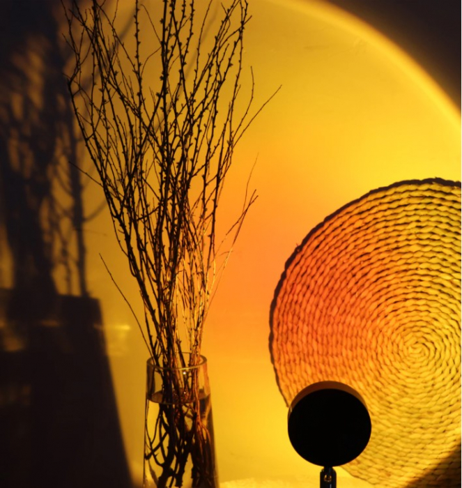 Mini lampa cu lupa decorativa, EVNC, Sunset effect, rotatie 360 grade [5]