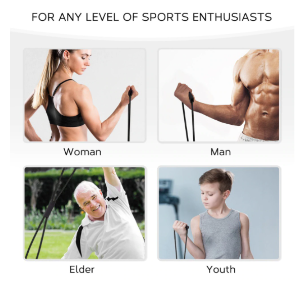 Coarda extensibila pentru antrenament fitness, prinderi multiple, latex natural, rezistenta mare [5]