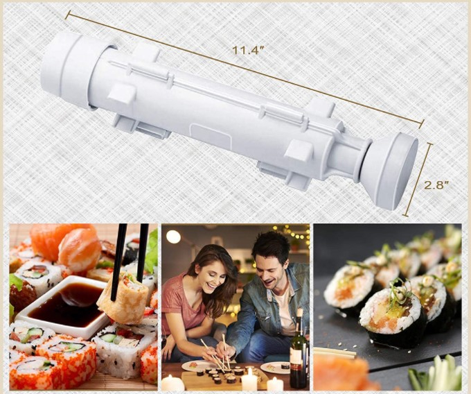 Instrument pentru preparare sushi, EVNC, Sushi Roller Kit, alb [6]