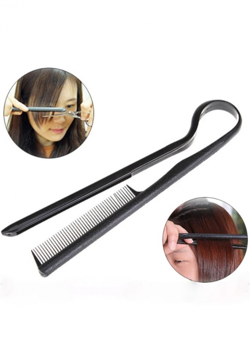 Pieptene pentru Indreptat parul, EVNC, Straightening Comb, negru [2]