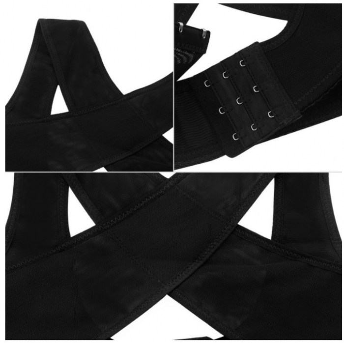 Corector de postura pentru indreptare spate, EVNC, Body Shaper Corset, marime universala, negru [6]