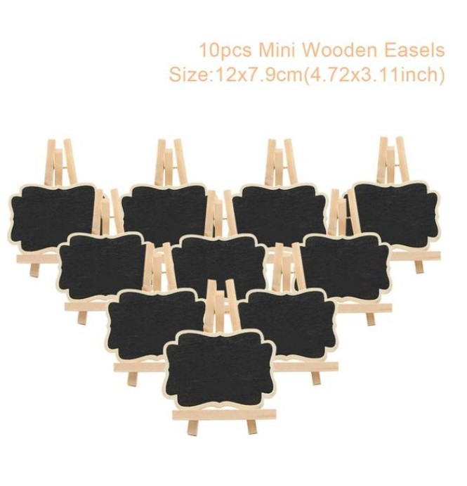 Set 10 numere pentru masa de nunta, EVNC, Mini Chalkboards, tip tabla, creta nu este inclusa [4]