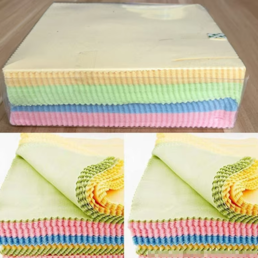 Set 100 Bucăți Șervețele de Curățare din Cârpă Microfibră, CRM, Ideal pentru Ochelari, Ecrane și Lentile Sensibile, Multicolor [7]