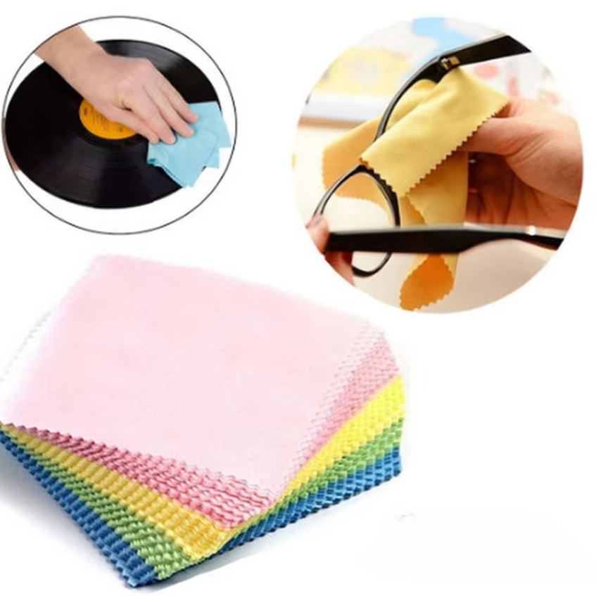 Set 100 Bucăți Șervețele de Curățare din Cârpă Microfibră, CRM, Ideal pentru Ochelari, Ecrane și Lentile Sensibile, Multicolor [6]