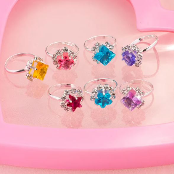 Set 12 inele pentru fetițe, CRM, ajustabile, multicolor [2]
