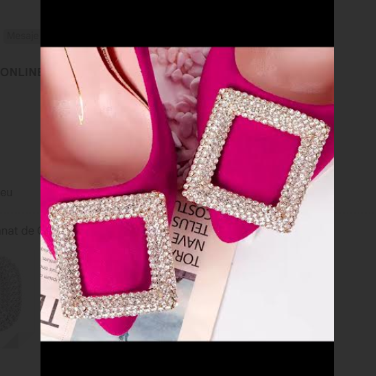 Set 2 Accesorii Decorative, CRM, Pantofi/Geanta, Metal/Strass, Auriu, 6x5 cm [5]