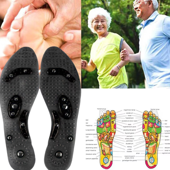 Set 2 branțuri magnetice unisex pentru masaj limfatic, CRM, mărimi 35/40, confort și suport, culoare neagră [3]