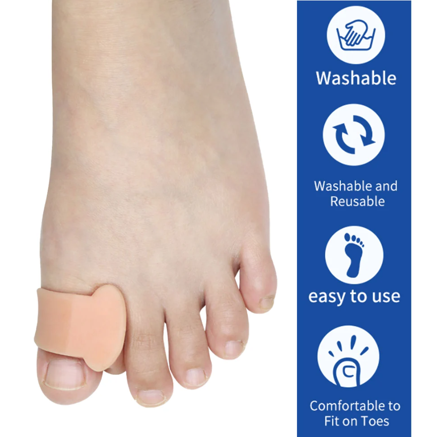 Set 2 buc Corector monturi hallux valgus din silicon, CRM,  separator degete picior, protector deget mare, suport ortopedic reutilizabil, unisex [5]