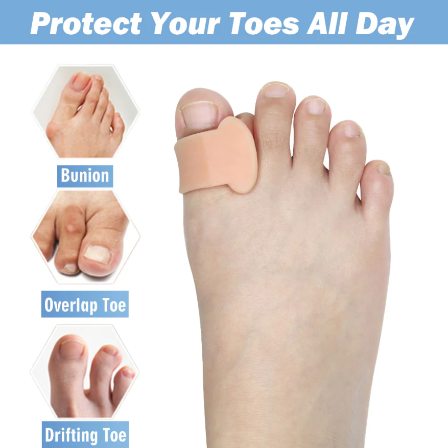 Set 2 buc Corector monturi hallux valgus din silicon, CRM,  separator degete picior, protector deget mare, suport ortopedic reutilizabil, unisex [9]