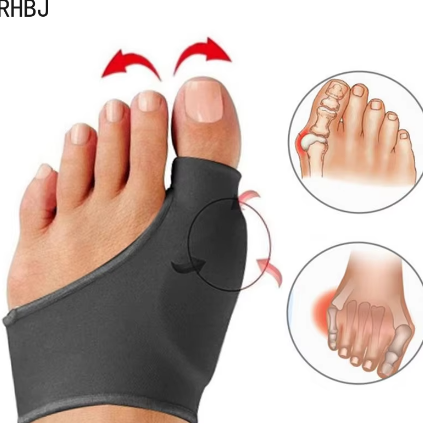 Set 2 buc.Protectie si Sepatator Deget Mare, Hallux Valgus, Corector Bunion, CRM, elastic, unisex, marime universala, negru [5]