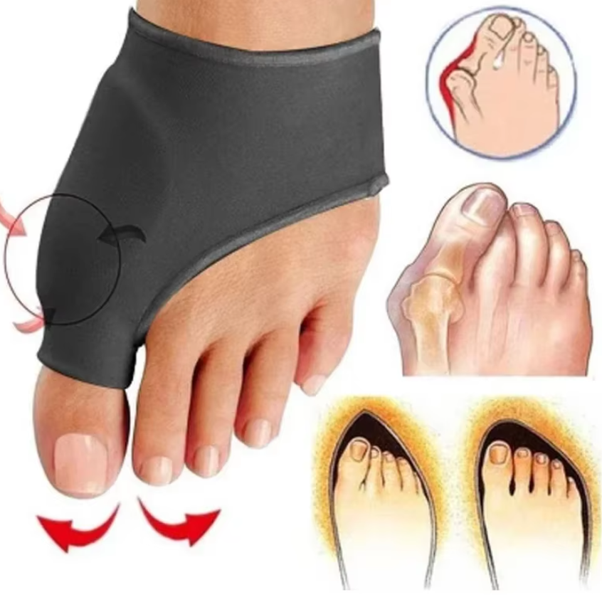 Set 2 buc.Protectie si Sepatator Deget Mare, Hallux Valgus, Corector Bunion, CRM, elastic, unisex, marime universala, negru [2]