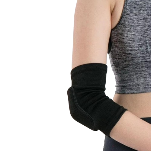 Set 2 Cotiere Elastice cu Compresie și Protecție, CRM, cu Tampon de Șoc, unisex, negru [4]