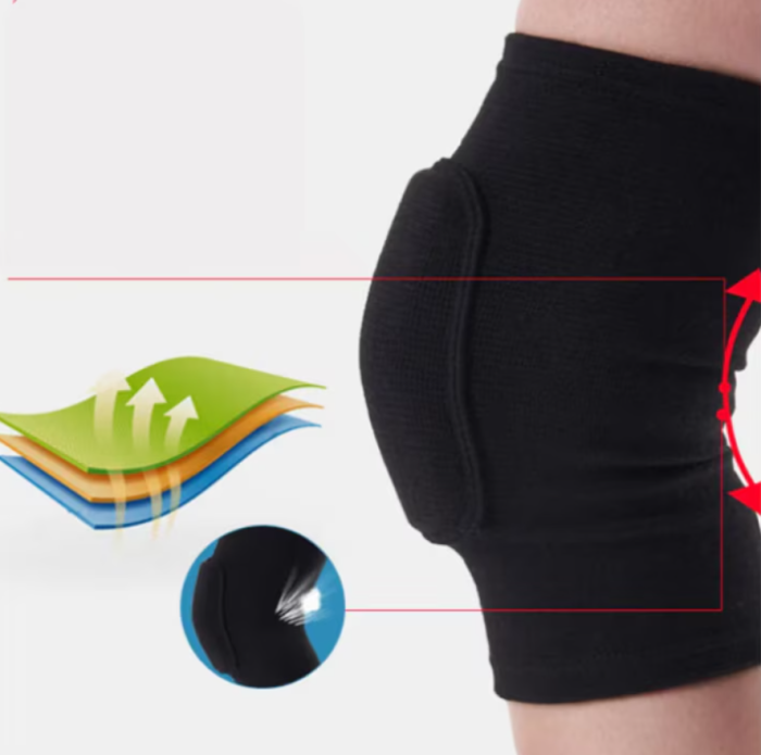 Set 2 genunchiere elastice pentru copii, ADM, unisex, negru, marime s [3]