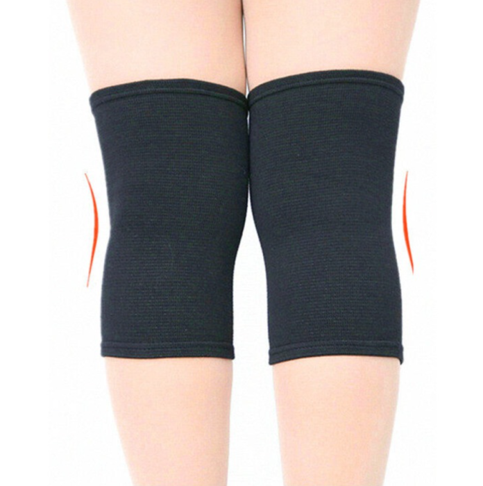 Set 2 genunchiere elastice pentru copii, ADM, unisex, negru, marime s [2]