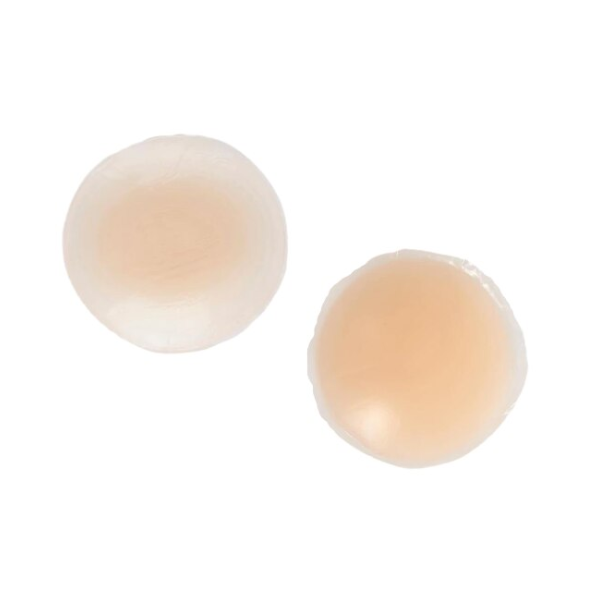 Set 2 plasturi invizibili pentru sâni, CRM, Silicon, Reutilizabili, Nude (7 cm) [2]