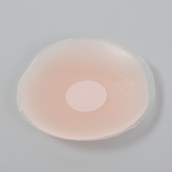 Set 2 plasturi invizibili pentru sâni, CRM, Silicon, Reutilizabili, Nude (7 cm) [7]
