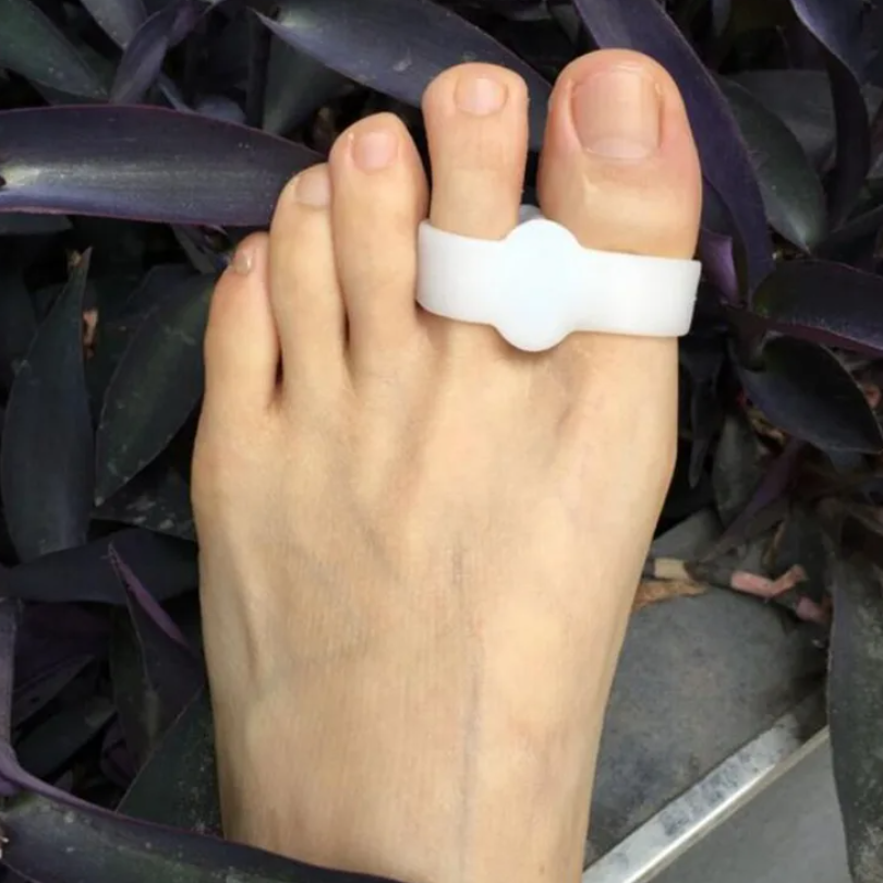 Set 2 Separatoare Degete Picioare, CRM, Silicon Moale, Corector Monturi, Alb, Universal [7]