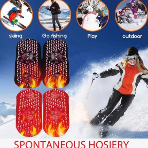 Set 2 sosete pentru incalzire picioare, CRM, marime universala, negre [5]