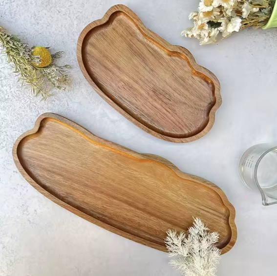 Set 2 Tavițe Decorative din Lemn EVNC - Japanese Style Wooden [2]