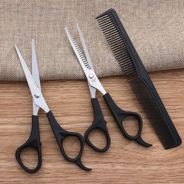Set 3 Accesorii Îngrijire Păr, Tuns și Texturare, CRM, Negru [2]