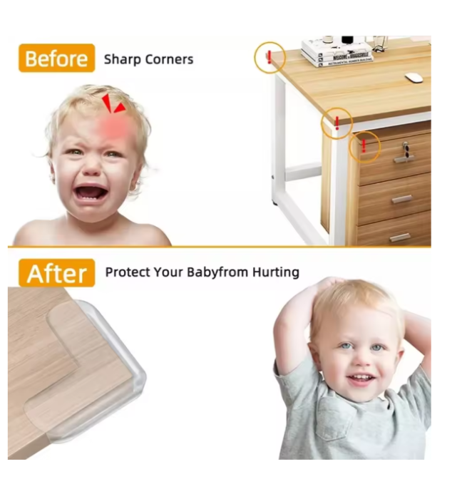 Set 4 Protecții pentru Colțuri EVNC - BabySafe Corner Guards, din Silicon [3]