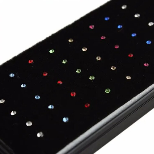 Set 40 Accesorii pentru Nas CRM, Piercing Strass Multicolor - 1 cm, Unisex [3]