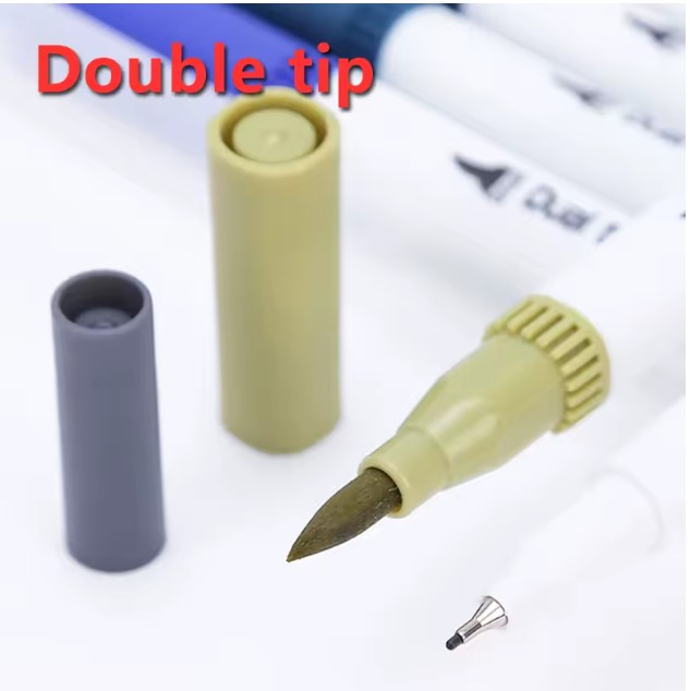 Set 12 de Markere pentru Adulți EVNC - Art Marker Dual Brush, 1 Cap Tip Pensulă și 1 Cap pentru Detalii [6]