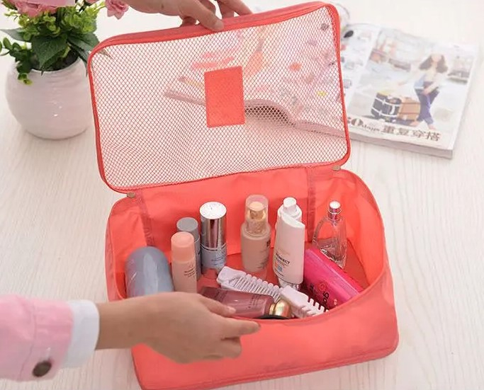 Set 6 genti organizatoare pentru calatorii, EVNC, Travel Storage Bag, marimi diverse, roz [4]