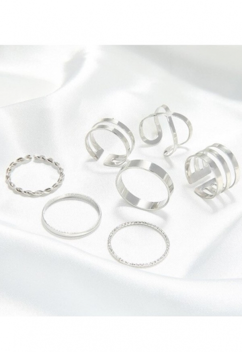 Set inele aurii, EVNC, Punk gold, 8 inele [4]