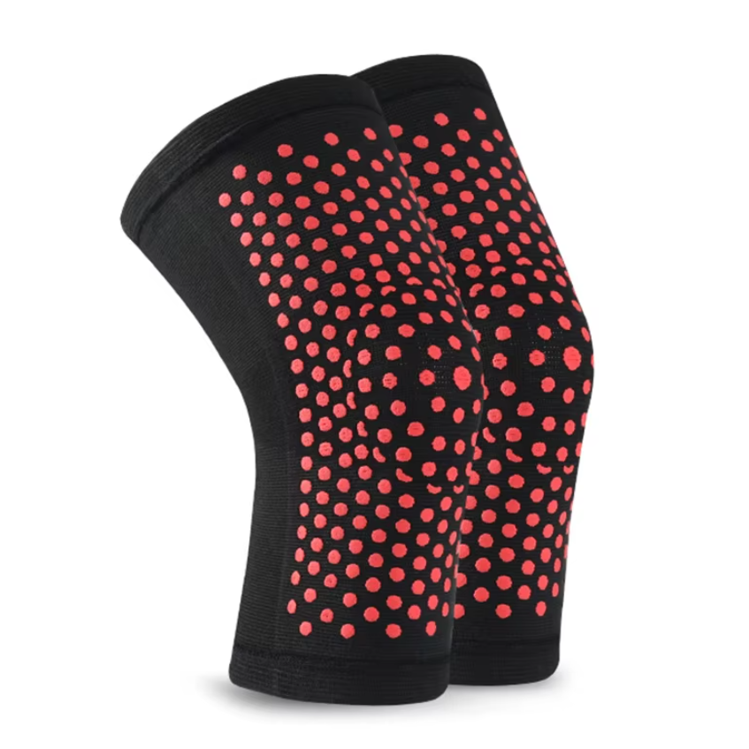 Set Genunchiere cu Turmalină, CRM, Auto-Incalzire, Elastice, Mărime Universală, Unisex, Negru [2]