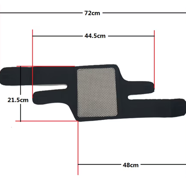 Set Genunchiere cu Turmalină si Magneti, CRM, Ajustabil, Mărime Universală, Unisex, Negru [6]